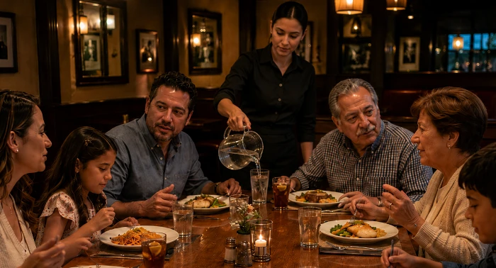 Family and independent restaurant environment with community-focused service.